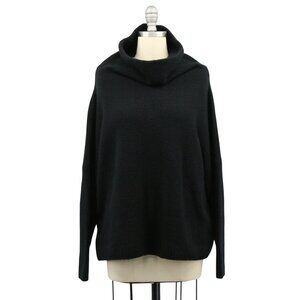 Not Monday Black Abigail Cloud Cashmere Funnel Neck Pullover Sweater XL